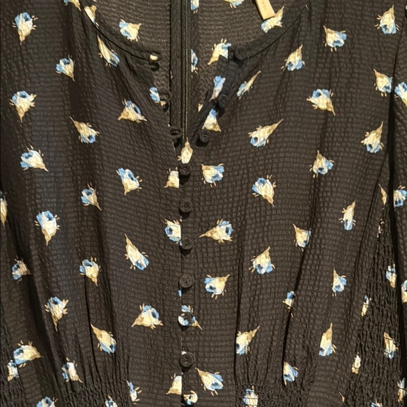 Beautiful Silk NWOT Rebecca Taylor Black Floral Dress  Size 6 - Picture 6 of 12